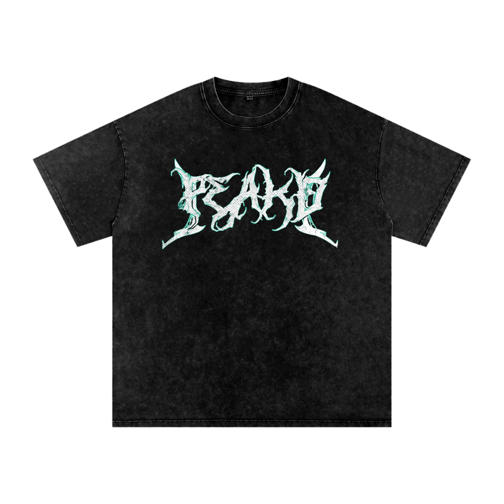 Acid Wash Oversize T-Shirt - Heavy Metal Tee